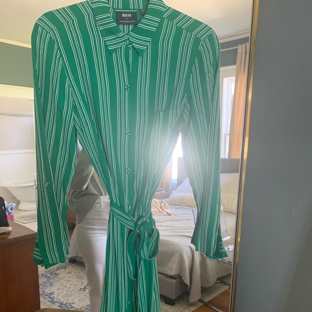 Anthropologie midi length shirt dress 🌱💚